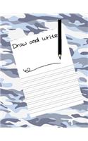 Draw and Write: Cute Notebook to write and illustrate short stories, a cool gift for military kids with Deployed Mom, Dad or any Family Member - Primary Story Journ