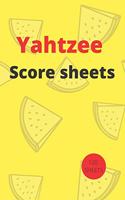 Yahtzee Scores Sheets