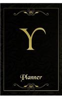 Y: Letter Journal Monogram Minimalist Lined Notebook To Do List Undated Daily Planner for Personal and Business Activities with Check Boxes to Help you