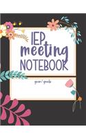 IEP Meeting Notebook: Parent Planner Makes IEP Process Easier! Keep Contacts, Notes, Accommodations, Modifications All In One Place. Use Yearly For Tracking & Monitoring 