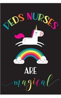 Peds Nurses Are Magical: Unicorn Cute Blank Lined Notebook Journal - Pediatric Nurse Appreciation Gift for Goal Planning, Patient Notes, or Scheduling