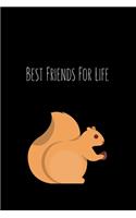 Best Friends For Life: Squirrel Gifts for Woman Blank Lined Notebook Journal & Planner - 6 x 9 inches, College Ruled Lined,110 Pages