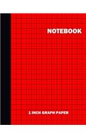 Notebook. 1 Inch Graph Paper