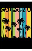 California Retro: A Journal, Notepad, or Diary to write down your thoughts. - 120 Page - 6x9 - College Ruled Journal - Writing Book, Personal Writing Space, Doodle, N