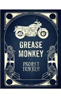 Grease Monkey Project Tracker: Faux-Vintage Project Log Book 8.5" x 11" 130 page