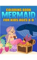 Mermaid Coloring Book for Kids Ages 4-8: Cute Coloring Books for Kids Girls