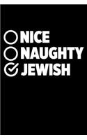 Nice Naughty Jewish: College Ruled Lined Writing Notebook Journal, 6x9, 120 Pages