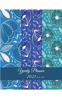 Yearly Planner 2021 8.5 x 11: Blue Sky Color, Yearly Calendar Book 2021, Weekly/Monthly/Yearly Calendar Journal, Large 8.5" x 11" 365 Daily journal Planner, 12 Months Calendar, s