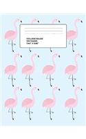 College Ruled: Flamingo Notebook, Composition Book, 100 pages, Cute School Notebook, Back to School Gift