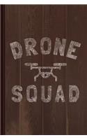 Drone Squad Vintage Journal Notebook: Blank Lined Ruled for Writing 6x9 120 Pages