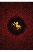 Monogram Motocross Notebook: Blank Journal Diary Log(60 Monogram Crimson 150 Lined)
