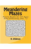 Meandering Mazes: Puzzle Books for All Ages - Easy Difficulty(1 Meandering Mazes - Easy)
