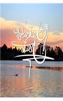 Bucket List: 6x9 Inch Lined Journal/Notebook to remind you to stay on track towards achieving great things!! - Pastel, Sunset, Pink, Blue, Nature, colorful, Lans