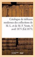 Catalogue de Tableaux Modernes Des Collections de M. L. Et de M. F. Vente, 8 Avril 1875