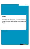 Künstlerische Strategien der Semiotisierung von Pflanzen bei Karl Blossfeldt und Beverly Penn