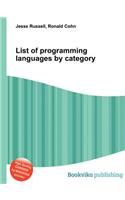 List of Programming Languages by Category