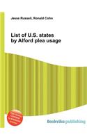 List of U.S. States by Alford Plea Usage: (English)
