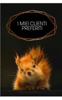 I miei clienti preferiti: Quaderno da completare per la registrazione delle conversazioni con i (nuovi) clienti - Design: Scoiattolo