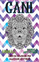 Libro da colorare per alleviare lo stress - Mandala Anti stress - Animali - Cani