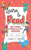 learn to Read Sight Words & Phonics activity workbooks
