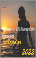 Woman Silhouette Sunset calendar 2022: athletic women silhouette 2022/2023 calendar 16 Months 8.5x8.5 Glossy