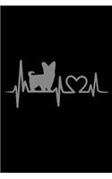 Yorkie Heartbeat: Notebook Journal Diary 110 Lined pages