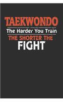 Taekwondo The Harder You Train the Shorter the Fight