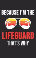 Because I'm The Lifeguard That's Why: 6 x 9 Dotted Dot Grid Notebook for Lifeguards, Beach Lover