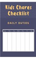 Kids Chores Checklist Daily Duties