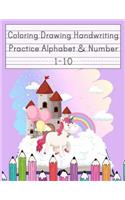 Coloring Drawing Handwriting Practice Alphabet & Number