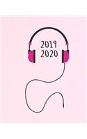 2019 2020: Pretty Pink Music Teacher Journal Planner Notebook Organizer - Daily Weekly Monthly Annual Activities Calendars To Do Class Lists Grade Tracker- Bac