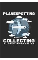 Planespotting collecting planes: 6x9 Collecting - lined - ruled paper - notebook - notes