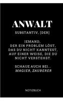 Anwalt Substantiv, [der] Jemand, Der Ein Problem Löst Notizbuch