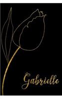 Gabrielle: Personalized Writing Journal for Women - Elegant Black and Gold