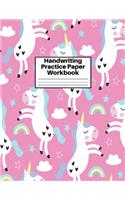 Handwriting Practice Paper Workbook