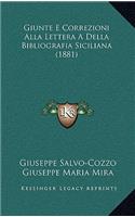 Giunte E Correzioni Alla Lettera A Della Bibliografia Siciliana (1881)