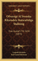 Ofversigt Af Svenska Riksradets Statsrattsliga Stallning