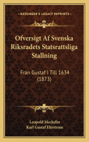 Ofversigt AF Svenska Riksradets Statsrattsliga Stallning