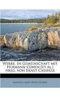 Werke. in Gemeinschaft Mit Hermann Cohen [Et Al.] Hrsg. Von Ernst Cassirer Volume 8: (German)