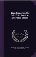 Diss. Inaug. Iur. de Dolo Et VI Tertii AC Effectibus Eorum
