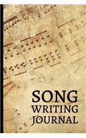 Song Writing Journal: Blank Lined And Manuscript Paper Notebook, Gifts For Guitarists, Musicians, Music Lovers, Enthusiasts, Teachers, Women and Men (6" x 9")