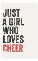 Just A Girl Who Loves Cheer for Cheer lovers Cheer Gifts A beautiful