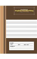 Amiesk Notebook - English Handwriting Notebook - 140 pages (7.44 x 9.69 inch)