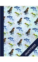 Frog: Graph Paper Composition Notebook, 120 Page Grid Paper, Quad Ruled 5 squares per inch, Math and Science Workbook for Students, Teens and Kids