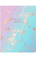 Bullet Journal: Beautiful Blue and Pastel Hue Marble and Rose Gold - 8.5 x 11 - 100 pages - Dot Grid Bullet Journal Notebook, Gift for Women and Teen Girls ( Cute N