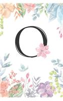 Monogrammed Floral O Journal by Crazy Beautiful Designs