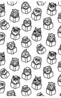 Lined Notebook A5 Size 110 Pages: Funny Ruled Journal. Cute Black White Fun Cute Owls With Books 06A Unique Student Teacher Blank Scrapbook/ Composition/ Planner Great For Home Schoo