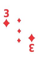 Three Of Diamonds Notebook: Lined Journal, 120 Pages, 6 x 9, Affordable Gift Journal Matte Finish