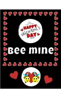 Bee Mine Valentine's Day Journal - Notebook - Cute Gift Ideas For Him or Her
