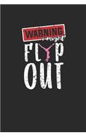 Warning Flip Out: Gymnastics Notebook, Dotted Bullet (6" x 9" - 120 pages) Sports Themed Notebook for Daily Journal, Diary, and Gift